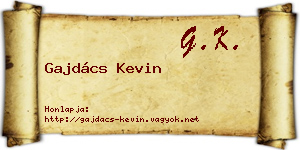 Gajdács Kevin névjegykártya